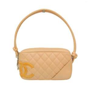 CHANEL Cream Leather Pouch